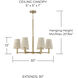 Mira 6 Light 30 inch Matte Brass Chandelier Ceiling Light