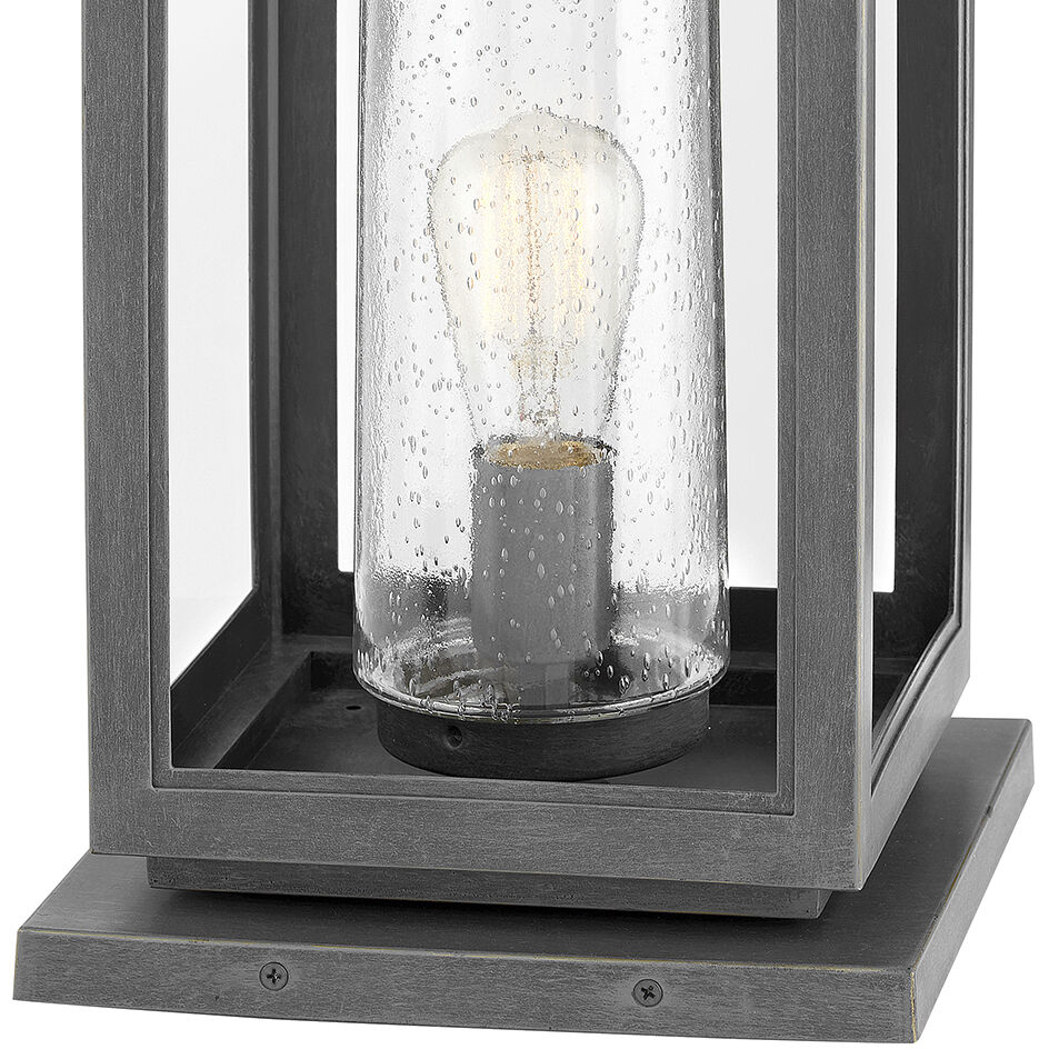 Coastal Elements Atwater LED 22 inch Ash Bronze Outdoor Pier Mount Lantern, Low Voltage