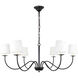 Eclipse 6 Light 37 inch Black Chandelier Ceiling Light