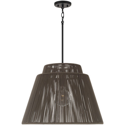 Jasper 1 Light 23 inch Umber and Black Outdoor Hanging Lantern