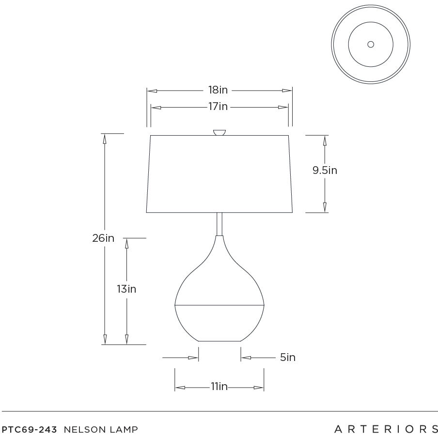 Nelson 26 inch 150.00 watt Bronze and Dark Spruce with Bronze Table Lamp Portable Light