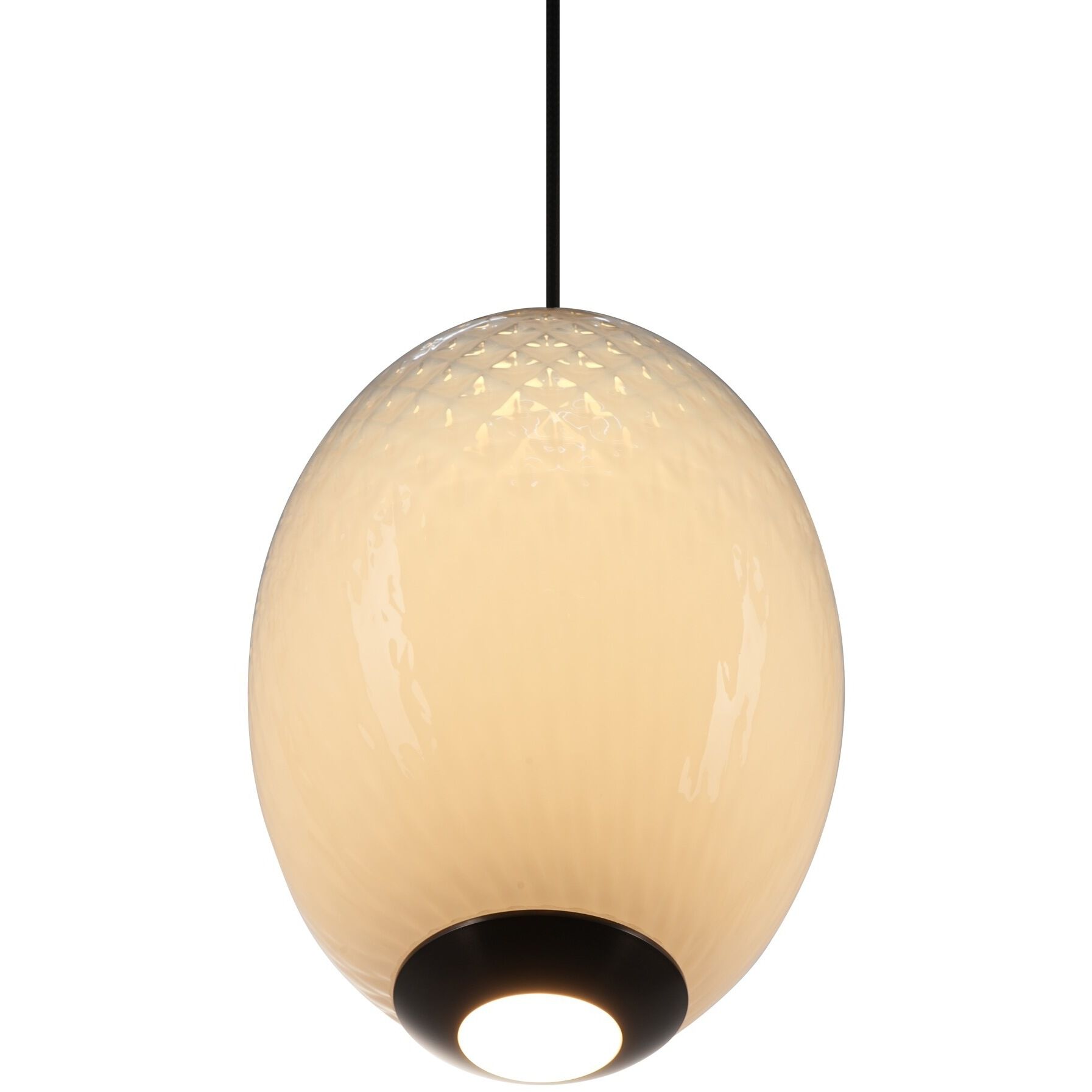 Celeste LED 9.8 inch Gunmetal Pendant Ceiling Light in White Ombre