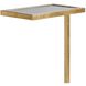 Liam 28.25 X 12.25 inch Gold Leaf Side Table, Drink Table