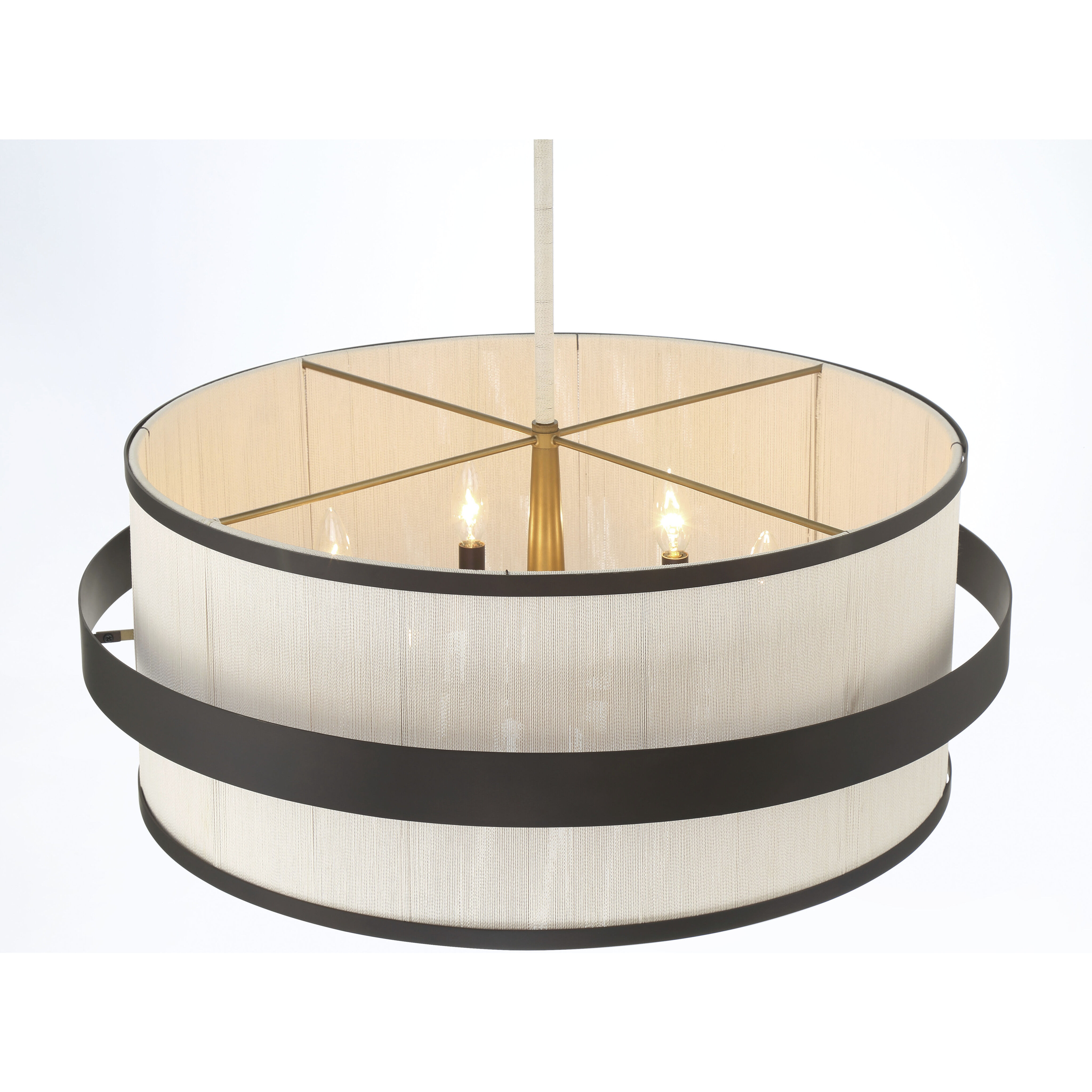 Harbor Wrap 6 Light 28 inch Legacy Brass and Dark Bronze Pendant Ceiling Light