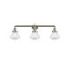 Franklin Restoration Olean 3 Light 31 inch Brushed Satin Nickel Bath Vanity Light Wall Light in Seedy Glass, Franklin Restoration