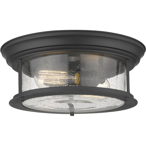 Sonna 2 Light 13.5 inch Matte Black Flush Mount Ceiling Light