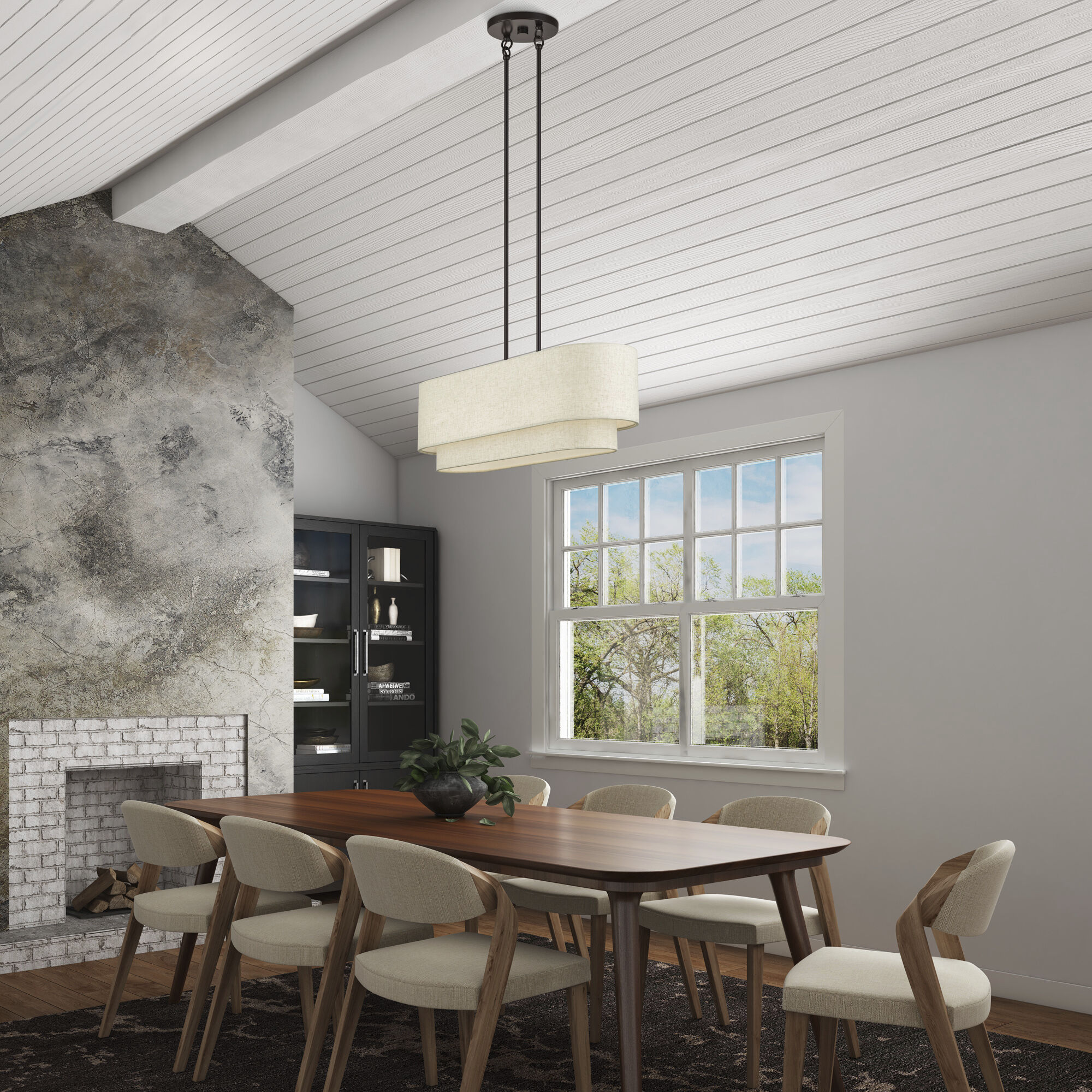 Manorwood 3 Light 30 inch English Bronze Linear Chandelier Ceiling Light, Medium