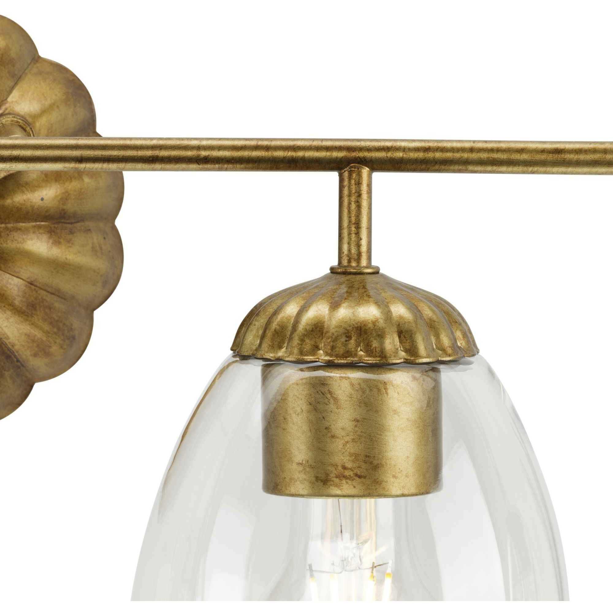 Quillan 4 Light 33.62 inch Gold Ombre Bathroom Vanity Light Wall Light