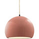 Radiance 1 Light 10 inch Gloss Blush and Matte Black Pendant Ceiling Light