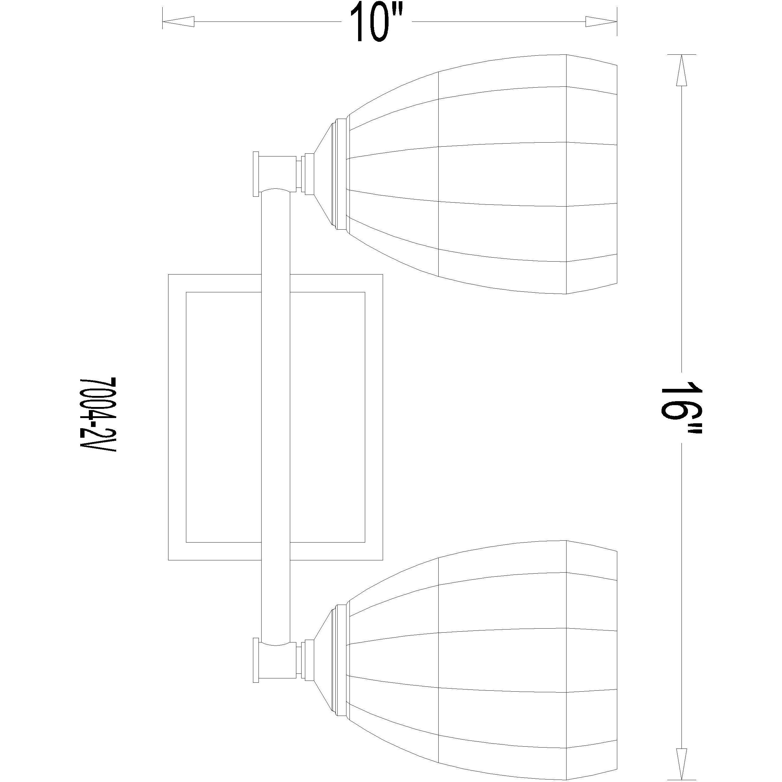 Oren 2 Light 16 inch Modern Gold Bath Vanity Light Wall Light