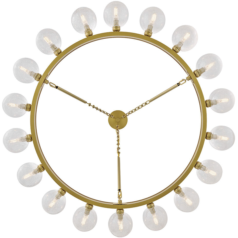 Coco 18 Light 44.25 inch Lacquered Brass Chandelier Ceiling Light