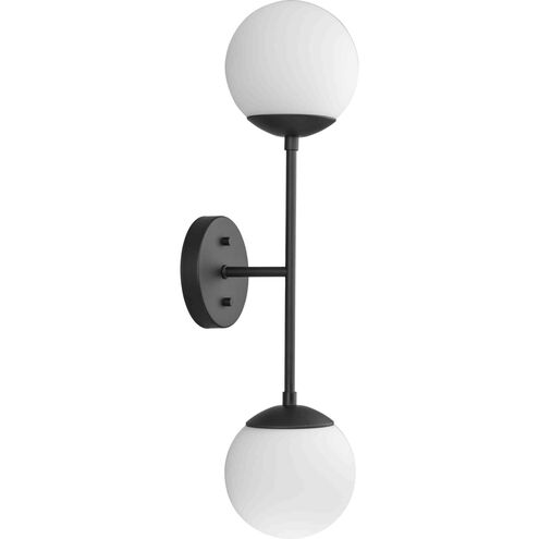 Haas 2 Light 5.87 inch Matte Black Wall Bracket Wall Light, Design Series