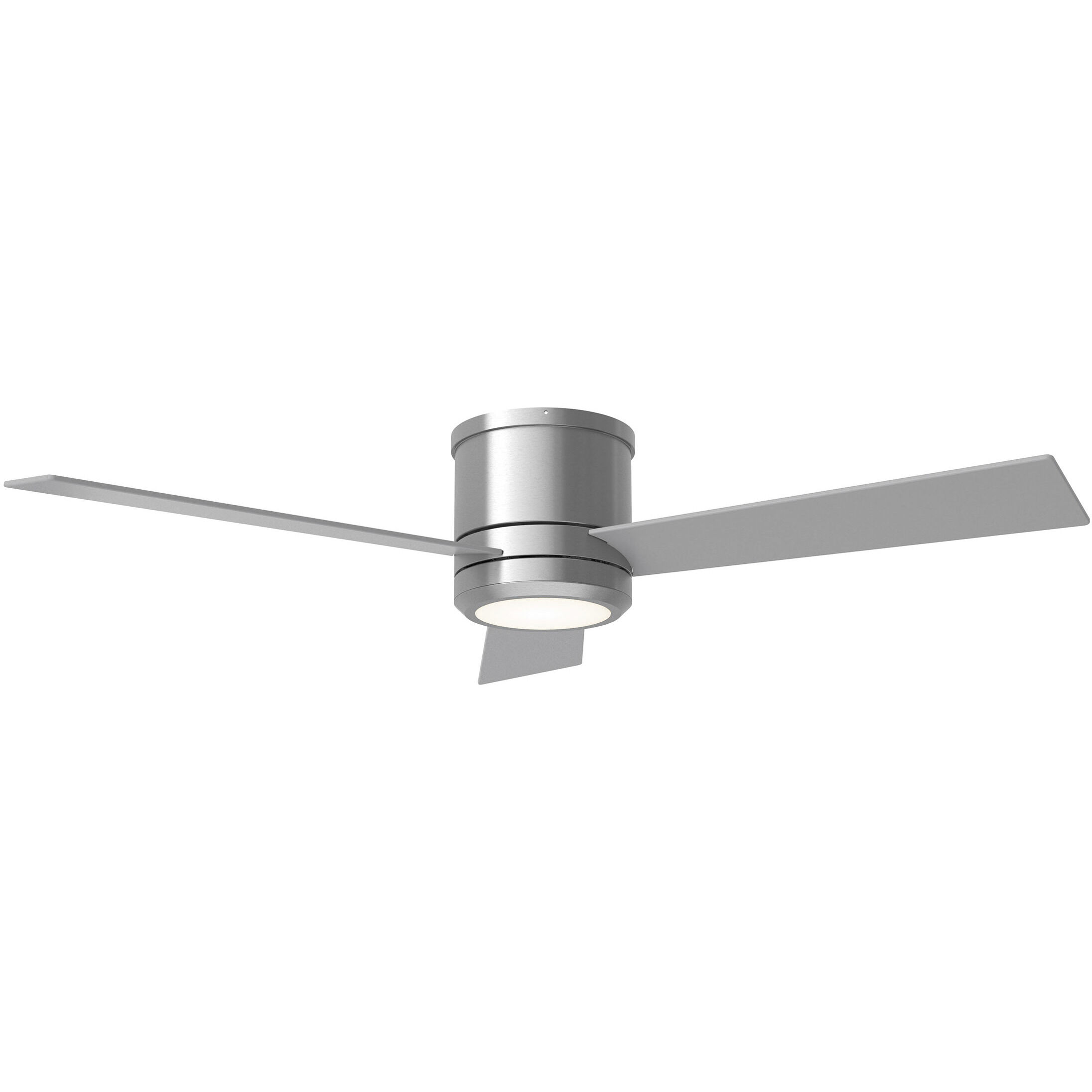 Clarity 56 56 inch Brushed Steel with Silver Blades Ceiling Fan in American Walnut