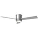 Clarity 56 56 inch Brushed Steel with Silver Blades Ceiling Fan in American Walnut