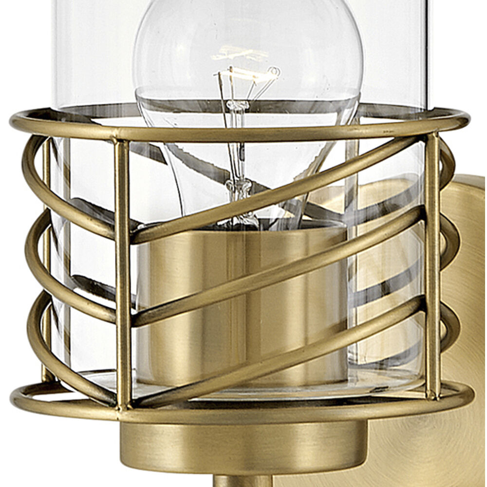 Della 1 Light 6.5 inch Lacquered Brass Vanity Light Wall Light