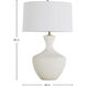 Felix 28 inch White Ceramic and Rich Brass with White Linen Table Lamp Portable Light