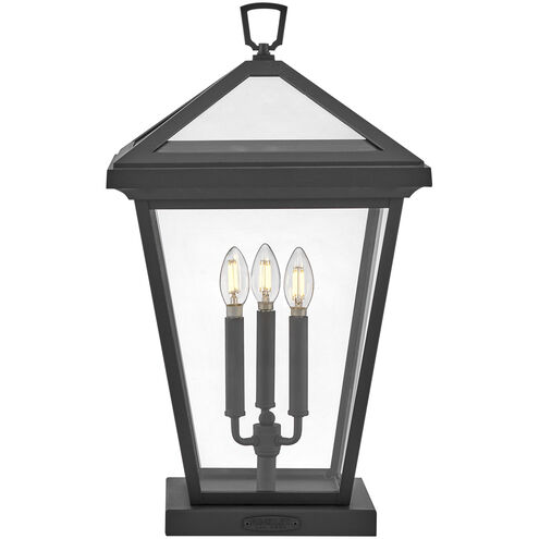 Alford Place 3 Light 25.75 inch Museum Black Outdoor Pier Mount, Estate Series