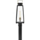 Hugh 1 Light 22 inch Black with Burnished Bronze Outdoor Post Mount
