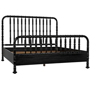 Bachelor Hand Rubbed Black Bed, Eastern King