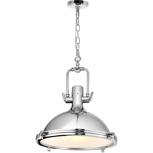 Show 1 Light 18 inch Chrome Down Pendant Ceiling Light