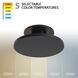 Twist-N-Lite LED 8 inch Black Semi-Flush Mount Ceiling Light