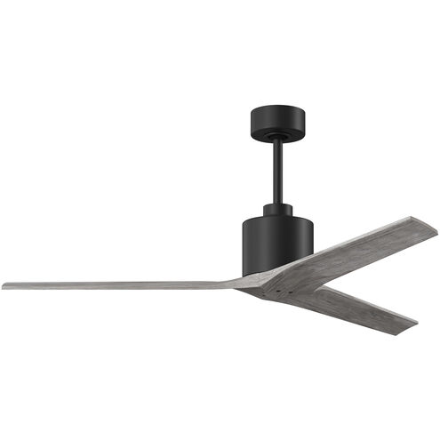 Atlas Mollywood 60 inch Matte Black with Barn Wood Tone Blades Ceiling Fan, Atlas