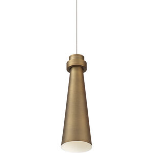 Future LED 4 inch Aged Brass Mini Pendant Ceiling Light, dweLED