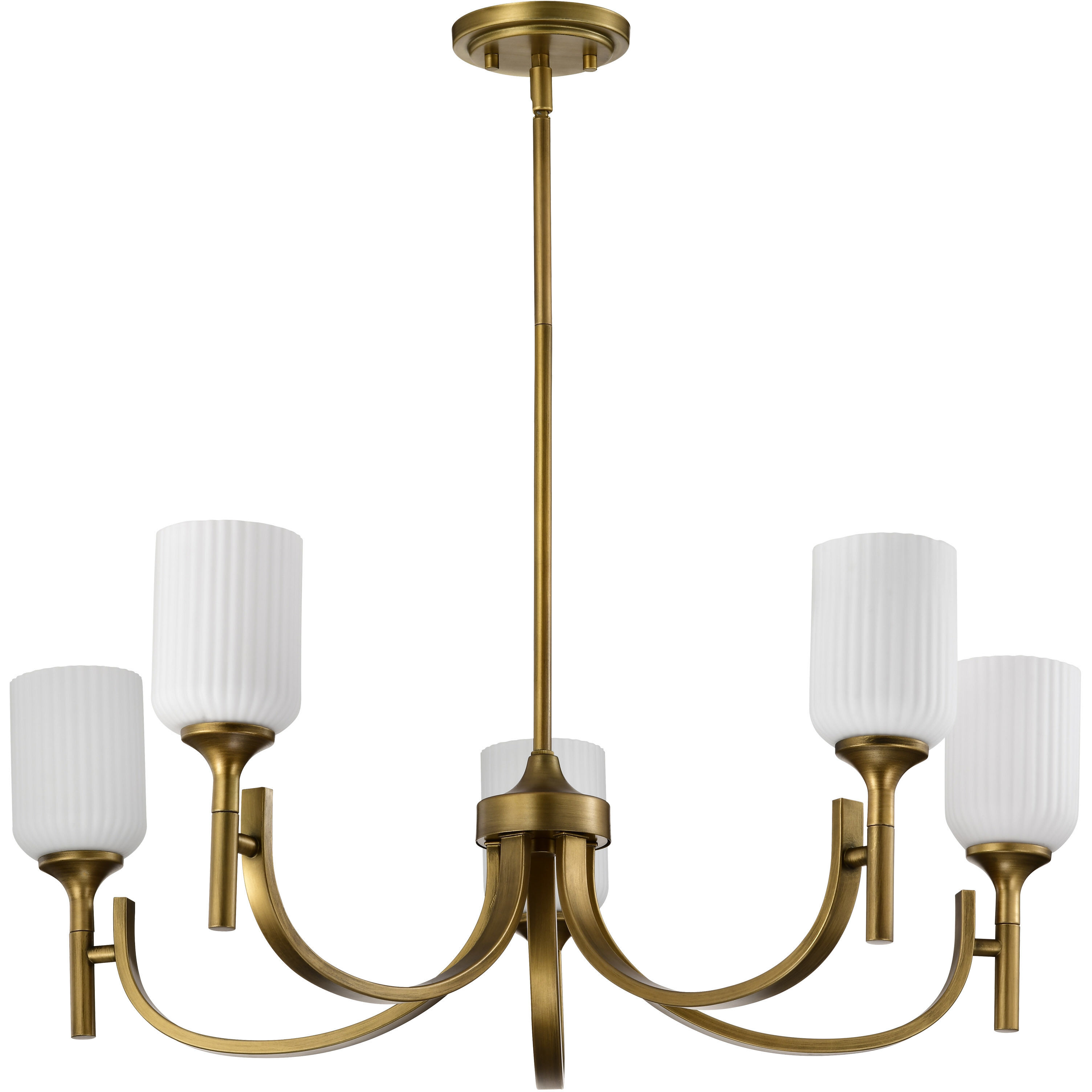 Solara 30 inch Natural Brass Chandelier Ceiling Light