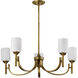 Solara 30 inch Natural Brass Chandelier Ceiling Light