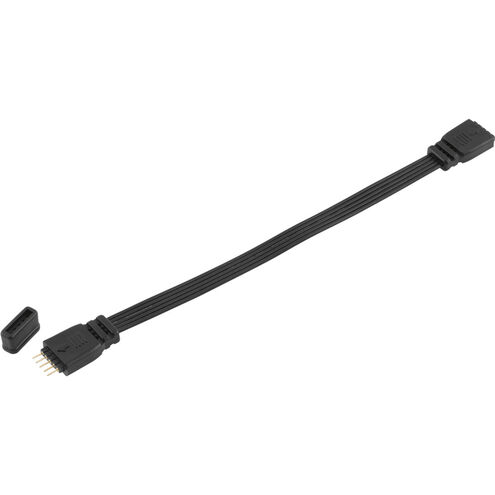 Hide-a-lite 4 Black 6 inch LED Tape Connector Cord