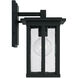 Barrett 1 Light 12 inch Black Outdoor Wall Lantern