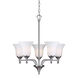 Signature 5 Light 19.5 inch Brushed Nickel Chandelier Ceiling Light