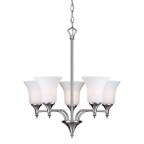 Signature 5 Light 19.5 inch Brushed Nickel Chandelier Ceiling Light