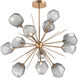 Gem LED 48.3 inch Novel Brass Chandelier Ceiling Light, Starburst