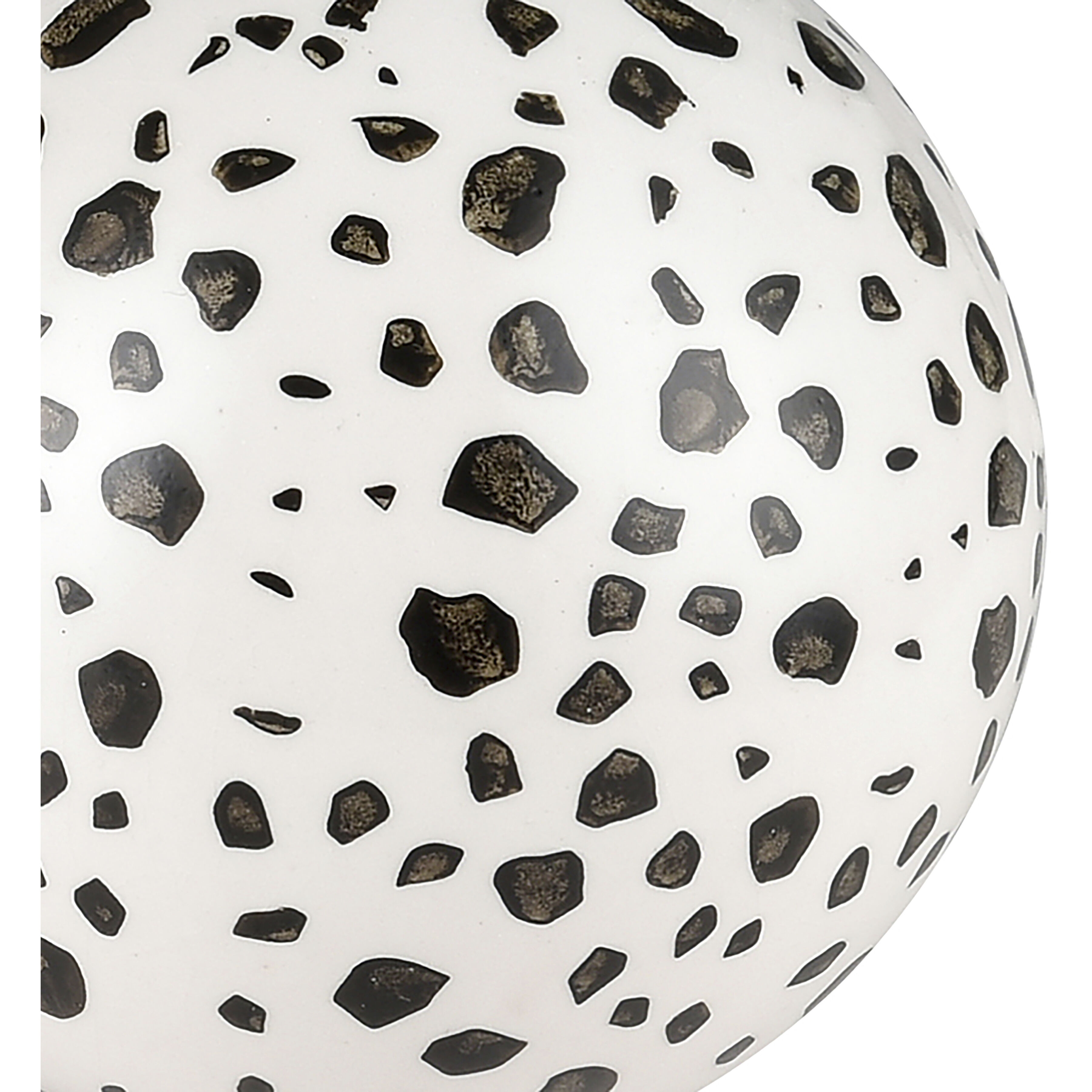 Stassi White with Black Orbs, Set of 5