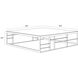 Martha 59 X 59 inch Brown / Antique Brass Coffee Table