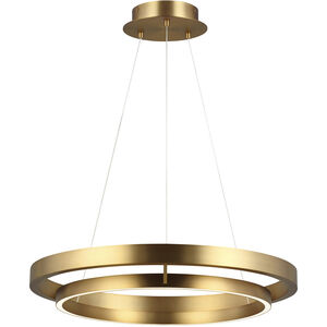 Sean Lavin Grace LED 30 inch Aged Brass Chandelier Ceiling Light, Integrated LED