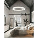 LumenAria LED 42 inch Brushed Brass Pendant Ceiling Light in Alabaster Rocks