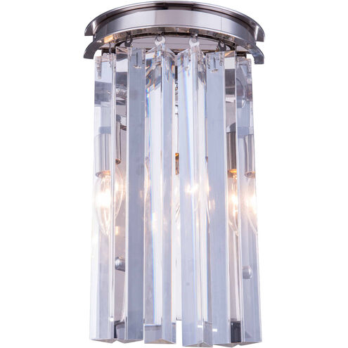 Sydney 2 Light 8 inch Polished Nickel Wall Sconce Wall Light in Clear, Urban Classic