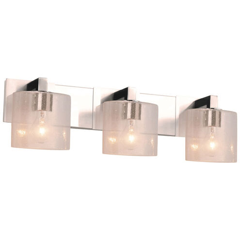 Fusion Modular Family LED 27 inch Polished Chrome Bath Bar Wall Light in 2100 Lm LED, Oval, Seeded Fusion