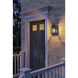 Ashford 1 Light 10.75 inch Matte Black Outdoor Sconce in Clear Glass, No Wire Pattern, Brass Traditions by Innovations Lighting