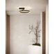 Roda LED 15.75 inch Black Semi-Flush Mount Ceiling Light