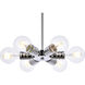 Reyes 6 Light 8.3 inch Chrome Pendant Ceiling Light