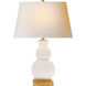 Chapman & Myers Fang Gourd 27 inch 150.00 watt Ivory Crackle Ceramic Table Lamp Portable Light in Natural Paper