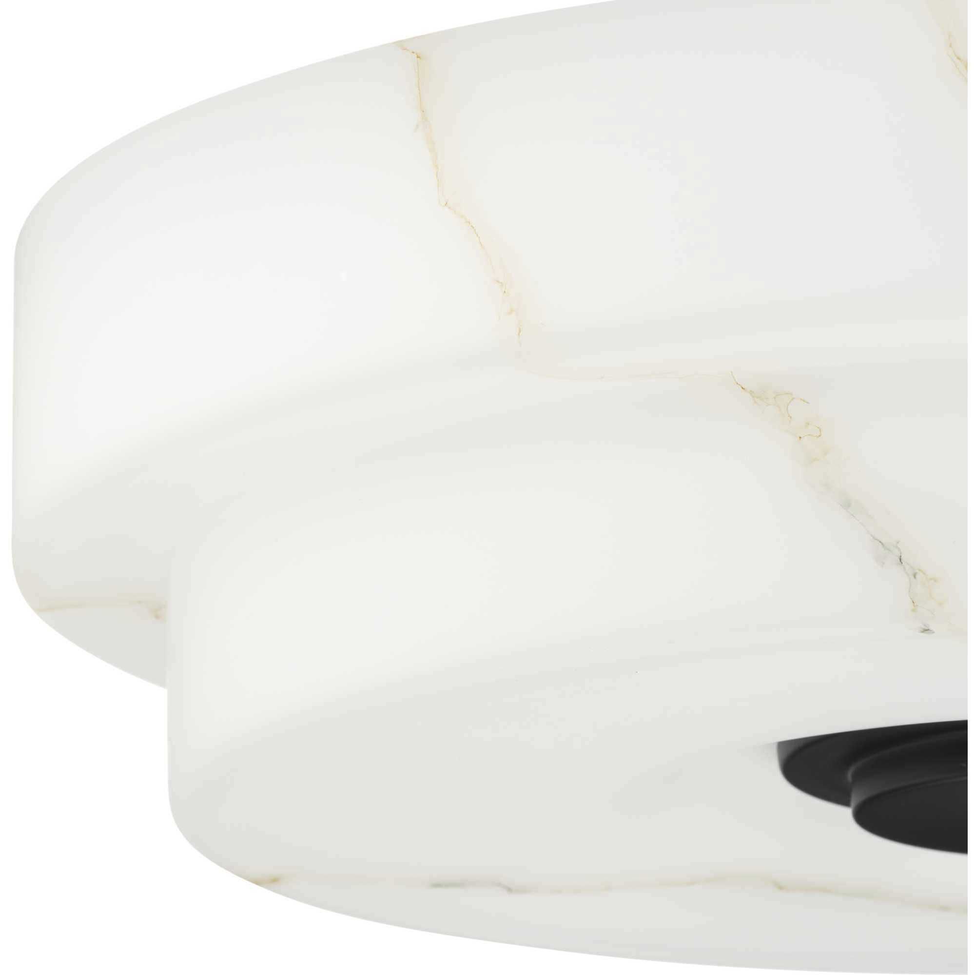 Tosca 3 Light 18 inch Matte Black Semi-Flush Mount Ceiling Light, Design Series