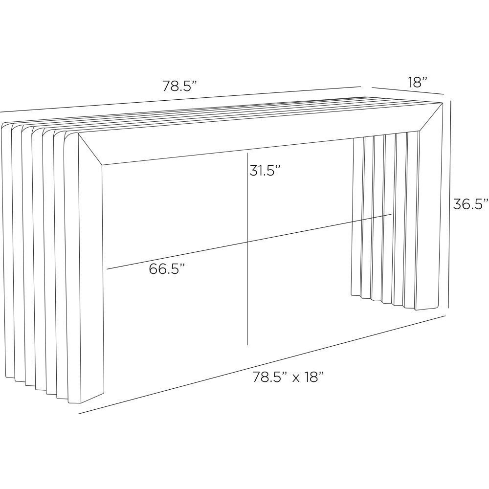 Delano 78.5 X 36.5 inch Willow Outdoor Console
