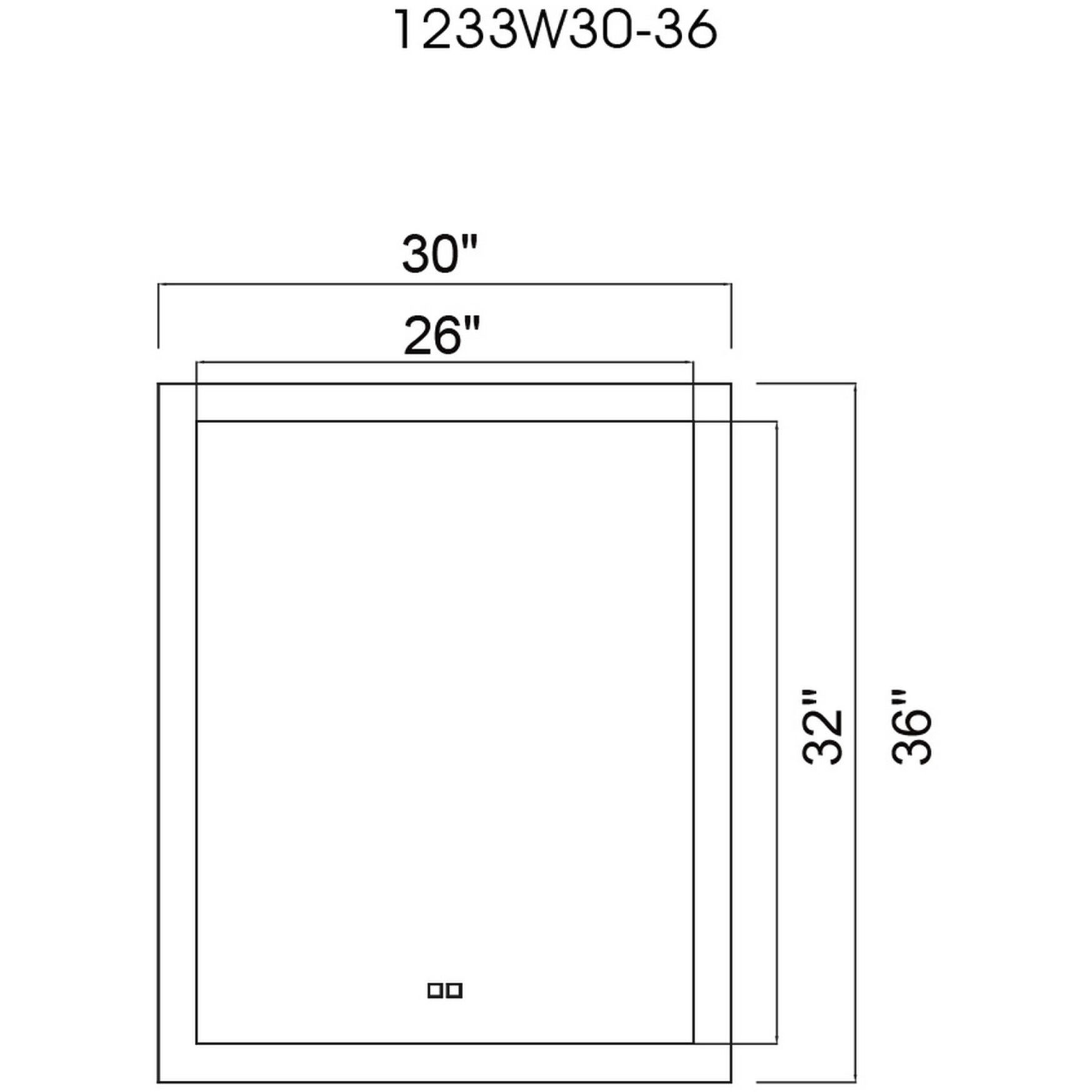 Abigail 36 X 29.5 inch Matte White Mirror, Rectangle