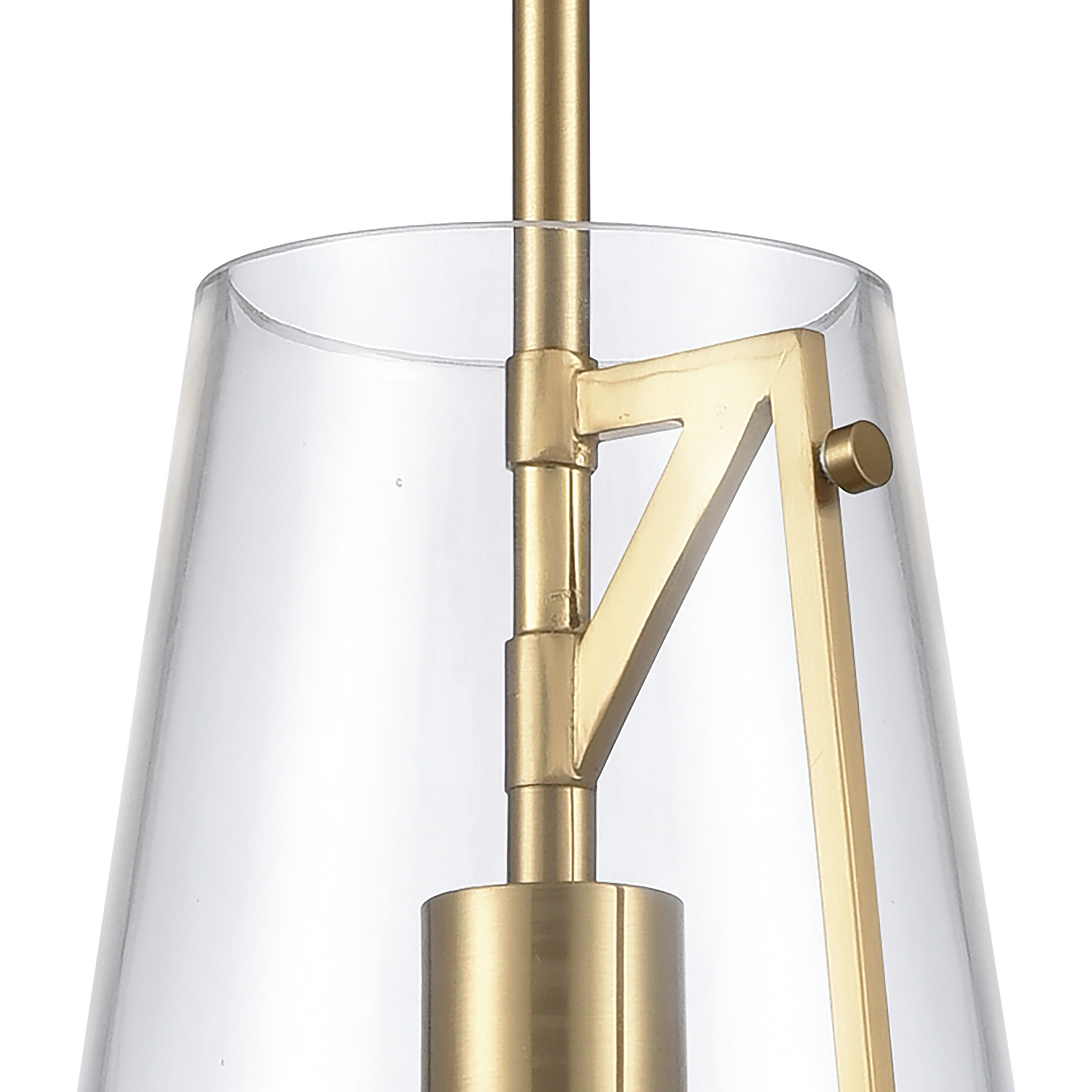 Trustle 1 Light 7 inch Satin Brass Mini Pendant Ceiling Light