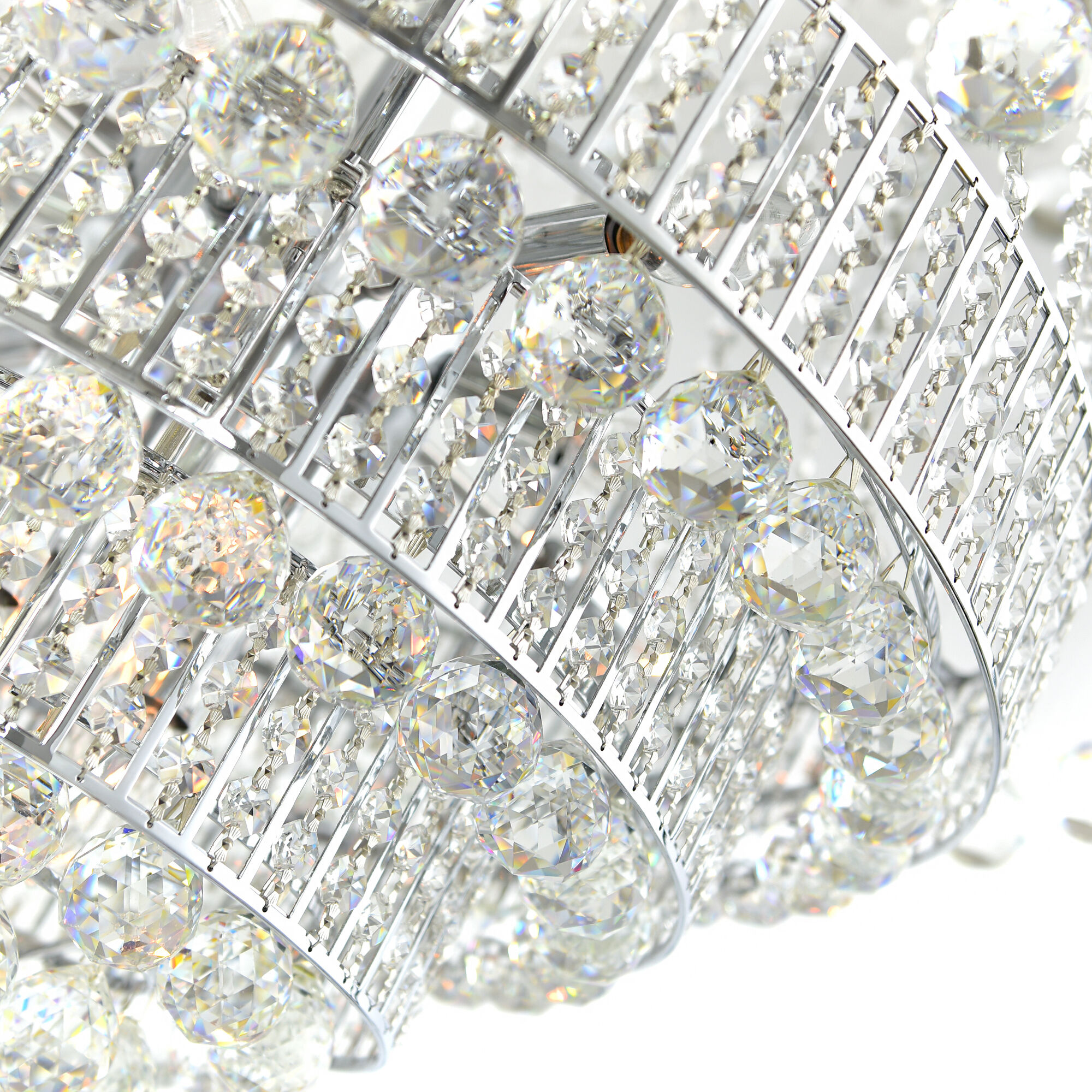 Hallway 32 Light 32 inch Chrome Flush Mount Ceiling Light