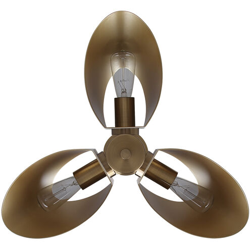 Daxton 3 Light 20 inch Matte White and Gold Chandelier Ceiling Light